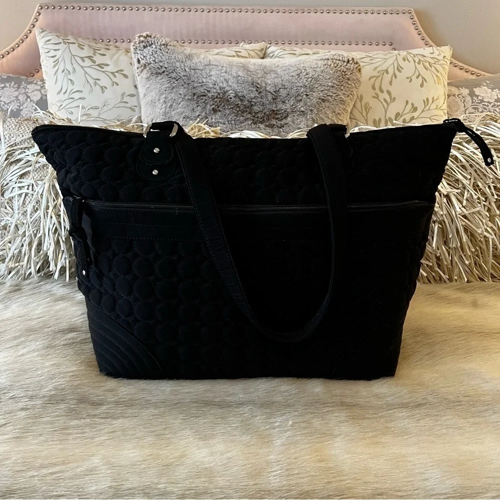 VERA BRADLEY Baroque 2010 Ultimate Baby Performance Twill Black Diaper Bag Pad